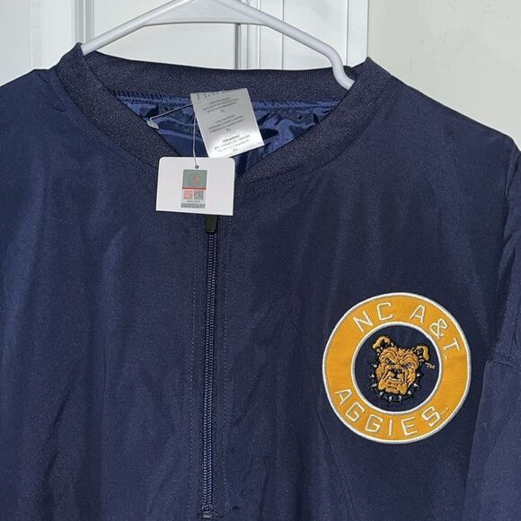 New Men’s NC A&T Aggies Pullover 1/2” zip Golf Oversize work out Track Jacket - Picture 2 of 4
